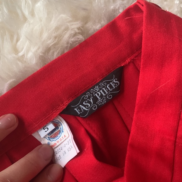 Red A-Frame Skirt - Picture 2 of 3